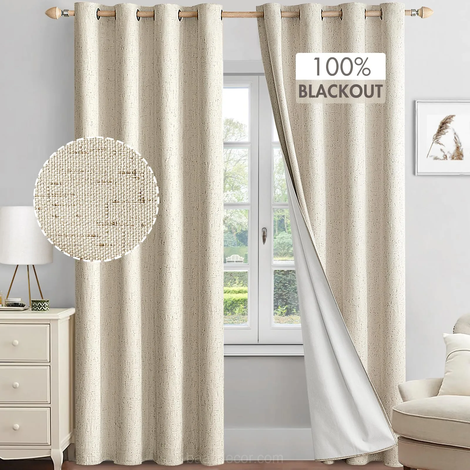 a pair of curtains with a white background - Baaft Decor Curtains